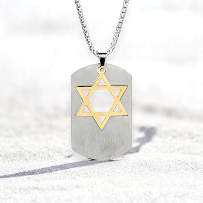 Star of David Tag Pendant