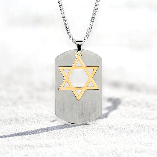 Star of David Tag Pendant