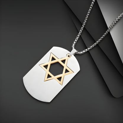 Star of David Tag Pendant