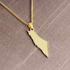 Israel Map Necklace