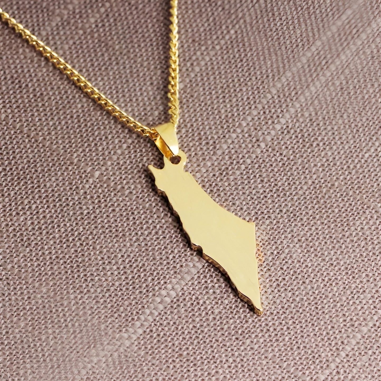 Israel Map Necklace