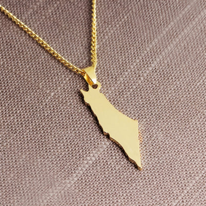 Israel Map Necklace