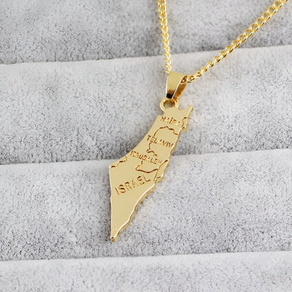 Israel Map Necklace