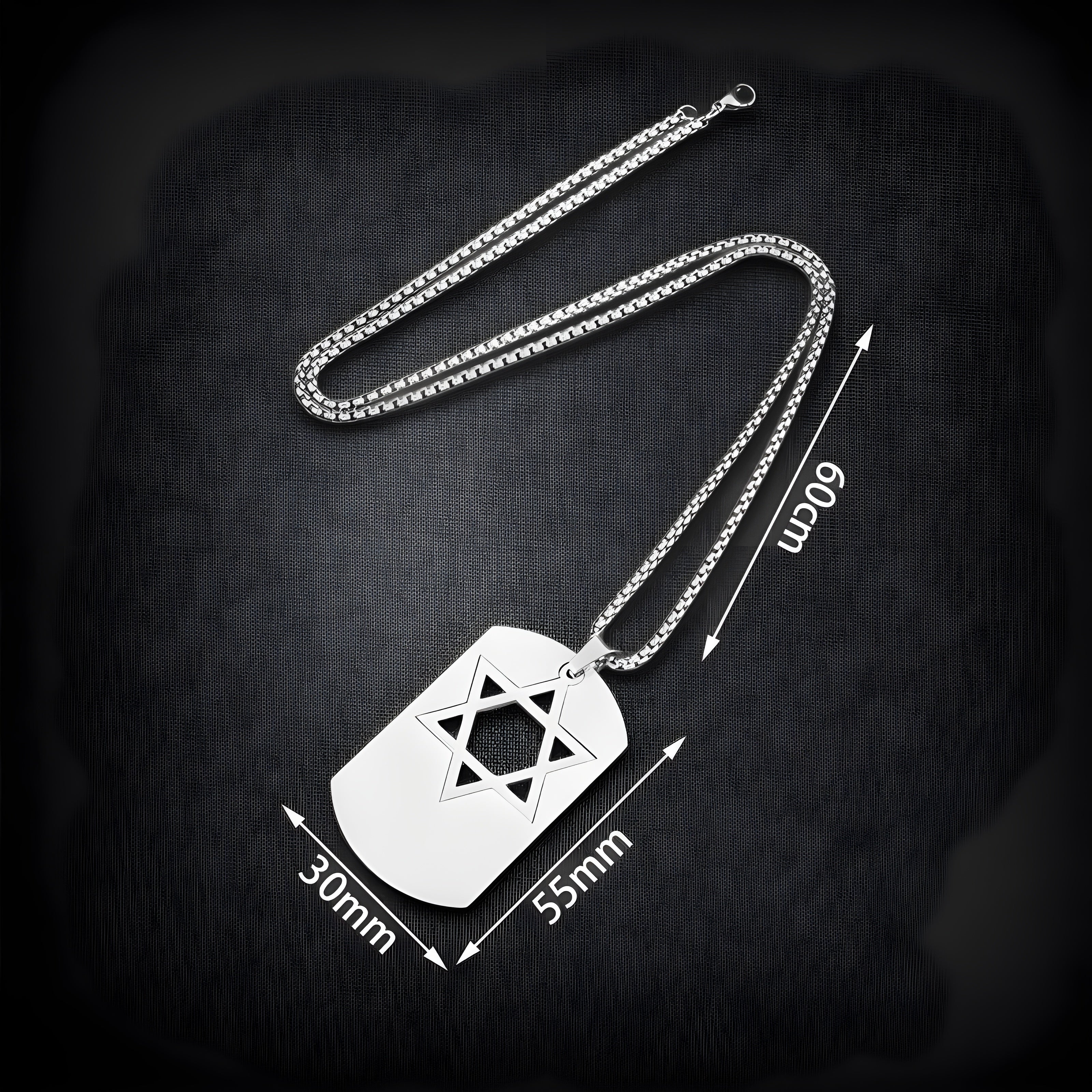 Star of David Tag Pendant