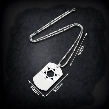 Star of David Tag Pendant