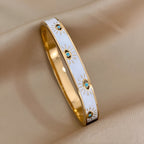 Evil Eye Gold Cuff Bracelet