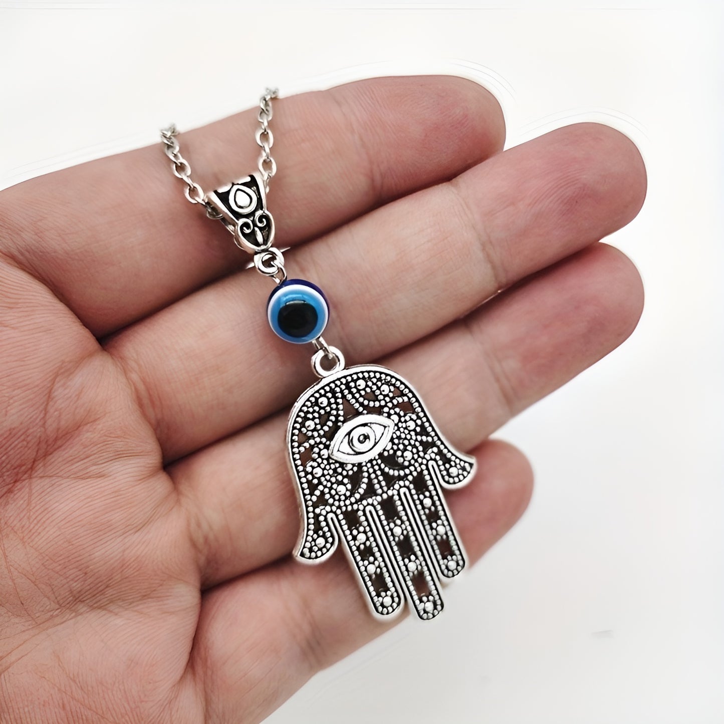 Hamsa Eye Gem Pendant